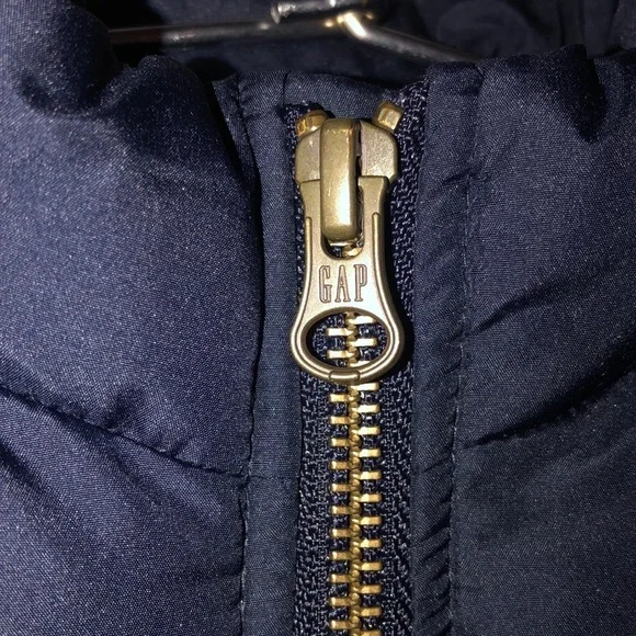Baby Gap Puffer Vest Size 18-24 mos Boy Blue Corduroy Top and Pockets - Picture 3 of 10